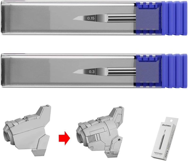 Stedi Model Scriber Blades,Tungsten steel Blades,0.15+0.3mm Size,for Modeling Hobby,RG Scale Model,Gundam Model Kit,for Scribing line, Engraved,Panel line,Resin,Scriber Replacement Blades. - Image 2